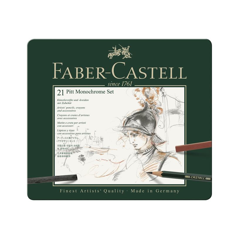 4005401129769-Faber-Castell PITT Monochrome - Jeu de crayons de couleurs et de crayons-P_79403711_4-3