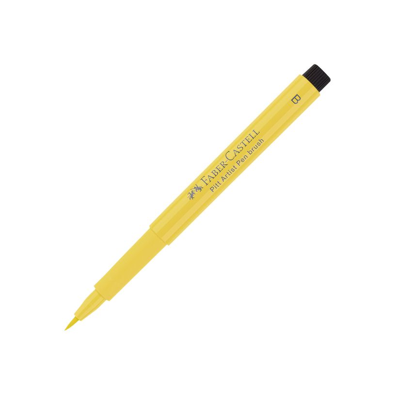 4005401674085-Faber-Castell PITT Artist Pen B 408 - Feutre pinceau à pointe souple - permanent - jaune de ca-P_79403804_4-1