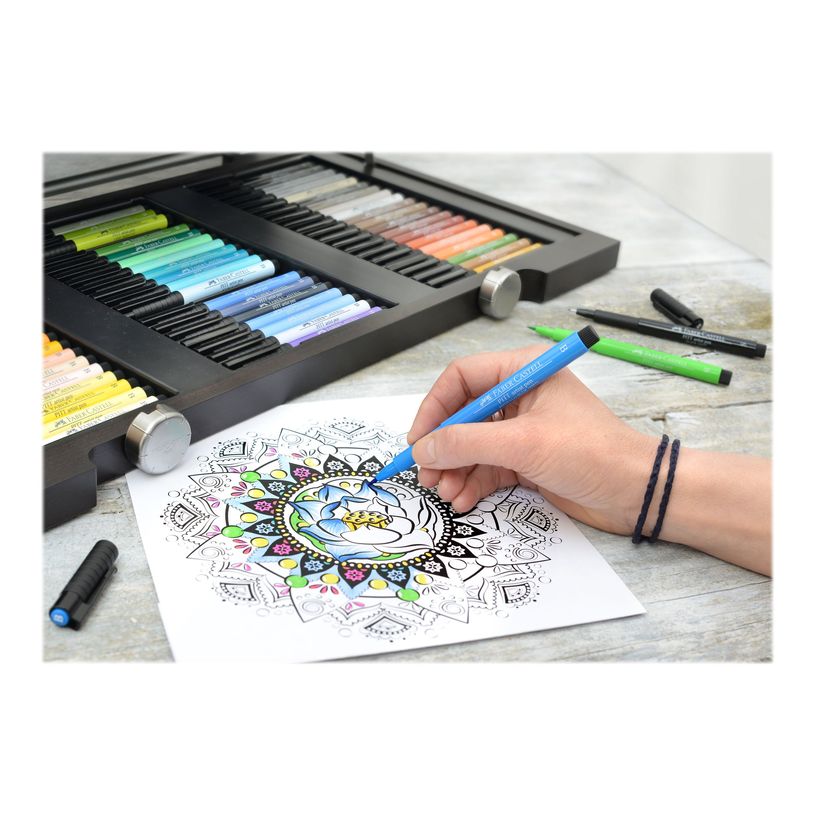 4005401674085-Faber-Castell PITT Artist Pen B 408 - Feutre pinceau à pointe souple - permanent - jaune de ca-P_79403804_6-5