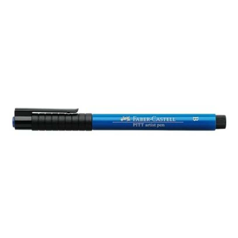 4005401674108-Faber-Castell PITT artist - Feutre pinceau à pointe souple - permanent - bleu phtalo - enc-P_79403806_1-1
