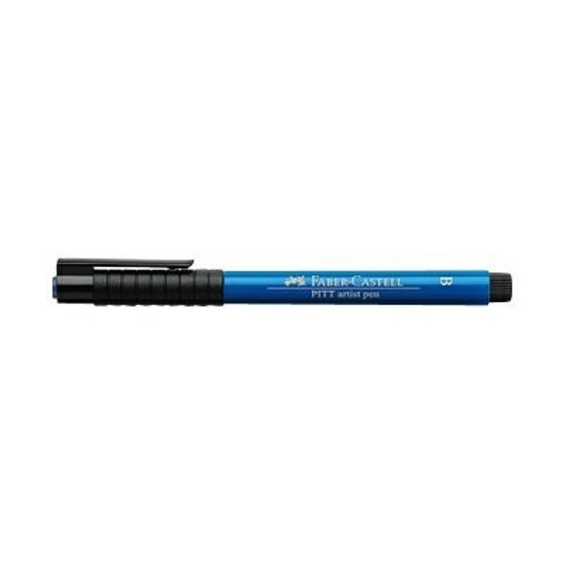 4005401674108-Faber-Castell PITT artist - Feutre pinceau à pointe souple - permanent - bleu phtalo - enc-P_79403806_2-0