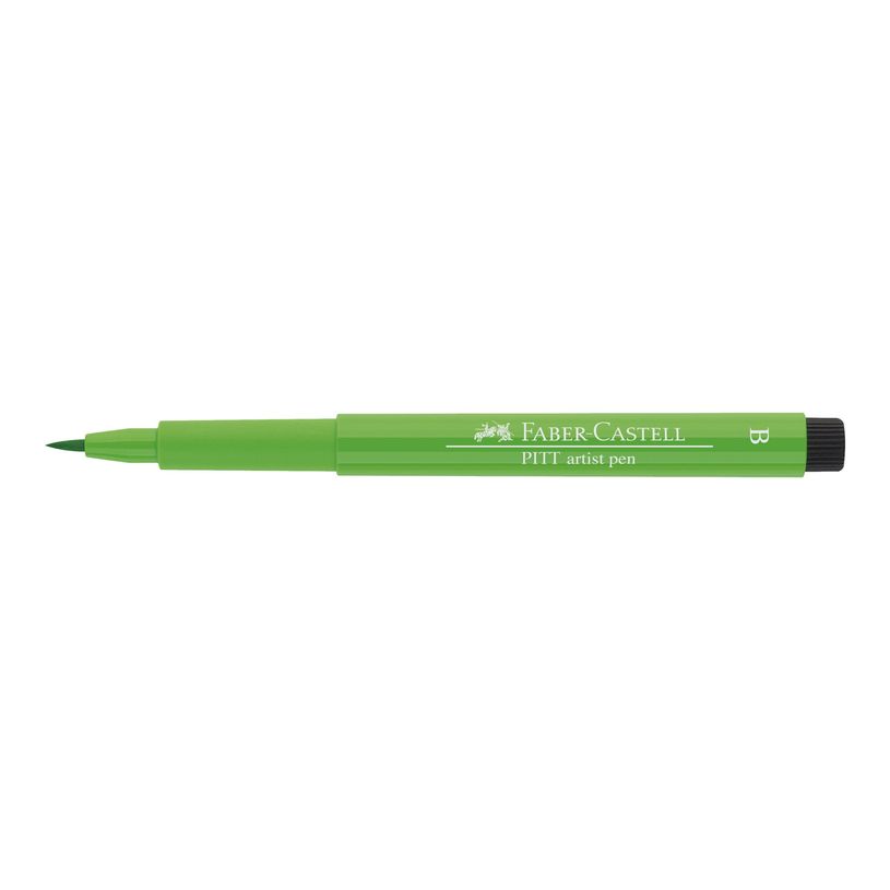4005401674122-Faber-Castell PITT Artist Pen - Feutre pinceau à pointe souple - permanent - vert feuille -P_79403807_1-1