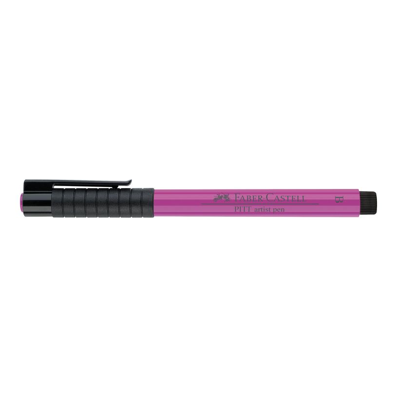 4005401674252-Faber-Castell PITT Artist Pen - Feutre pinceau à pointe souple - permanent - rose violet m-P_79403815_2-3
