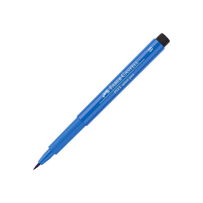 4005401674436-Faber-Castell PITT Artist Pen - Feutre pinceau à pointe souple - permanent - bleu cobalt --P_79403827_7-7