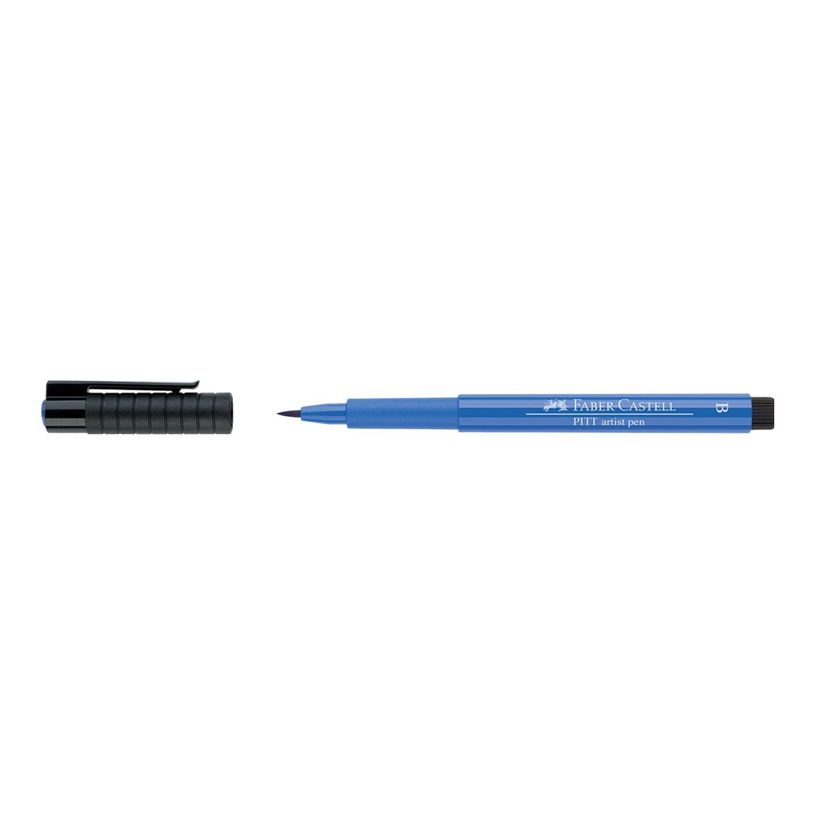 4005401674436-Faber-Castell PITT Artist Pen - Feutre pinceau à pointe souple - permanent - bleu cobalt --P_79403827_8-6