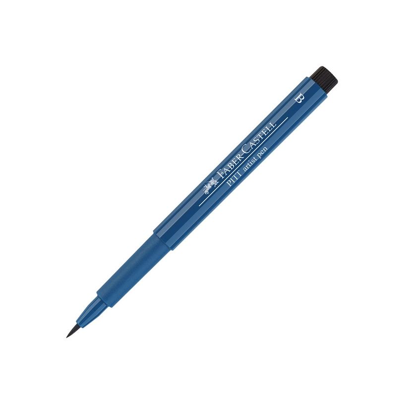 4005401674474-Faber-Castell PITT Artist Pen - Feutre pinceau à pointe souple - permanent - bleu indanthr-P_79403829_2-2
