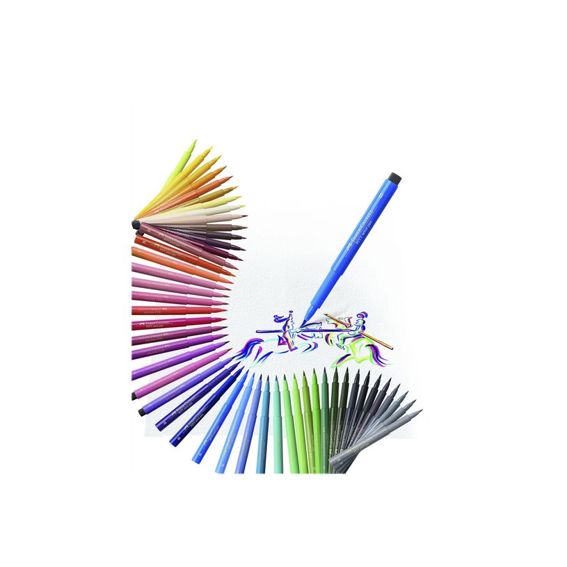 4005401674481-Faber-Castell PITT Artist Pen - Feutre pinceau à pointe souple - permanent - bleu glacé --P_79403830_7-7