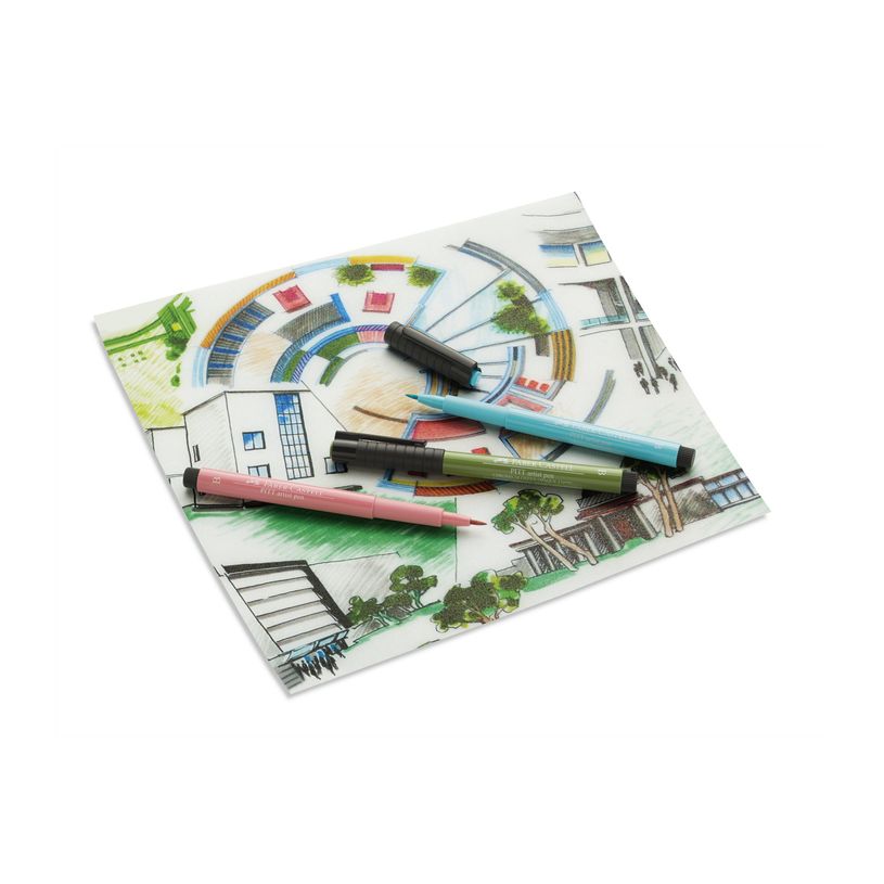 4005401674481-Faber-Castell PITT Artist Pen - Feutre pinceau à pointe souple - permanent - bleu glacé --P_79403830_9-5