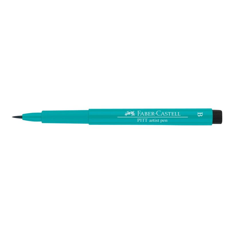 4005401674566-Faber-Castell PITT Artist Pen - Feutre pinceau à pointe souple - permanent - vert cobalt --P_79403833_1-2