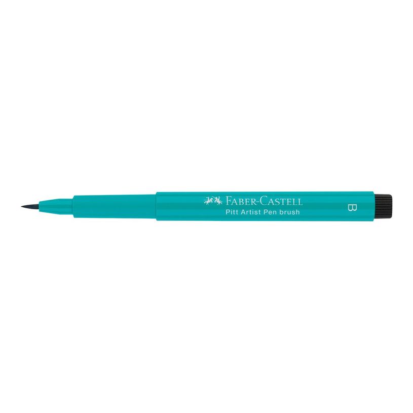 4005401674566-Faber-Castell PITT Artist Pen - Feutre pinceau à pointe souple - permanent - vert cobalt --P_79403833_5-0