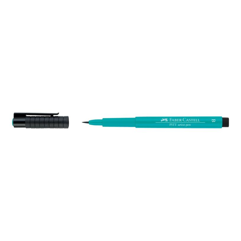 4005401674566-Faber-Castell PITT Artist Pen - Feutre pinceau à pointe souple - permanent - vert cobalt --P_79403833_6-6