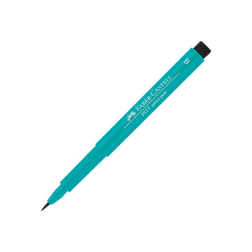 4005401674566-Faber-Castell PITT Artist Pen - Feutre pinceau à pointe souple - permanent - vert cobalt --P_79403833_7-5