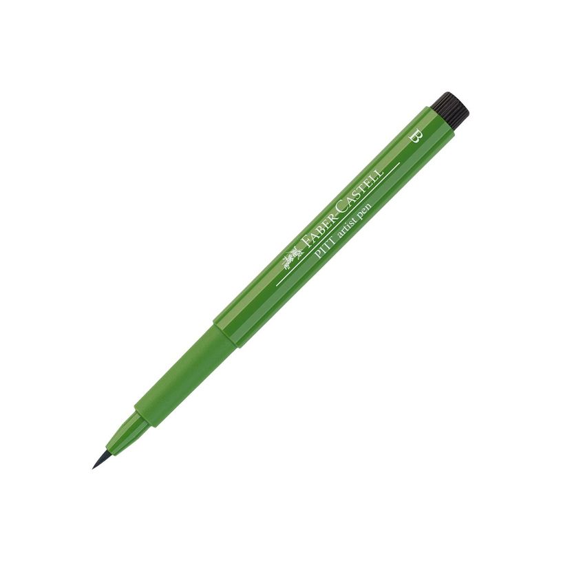 4005401674672-Faber-Castell PITT Artist Pen - Feutre pinceau à pointe souple - permanent - vert olive pe-P_79403836_2-2