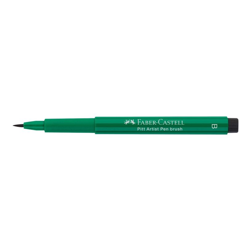4005401674788-Faber-Castell PITT Artist Pen - Feutre pinceau à pointe souple - permanent - vert phtalo f-P_79403847_1-0