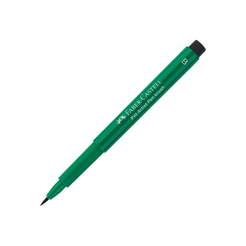 4005401674788-Faber-Castell PITT Artist Pen - Feutre pinceau à pointe souple - permanent - vert phtalo f-P_79403847_2-2