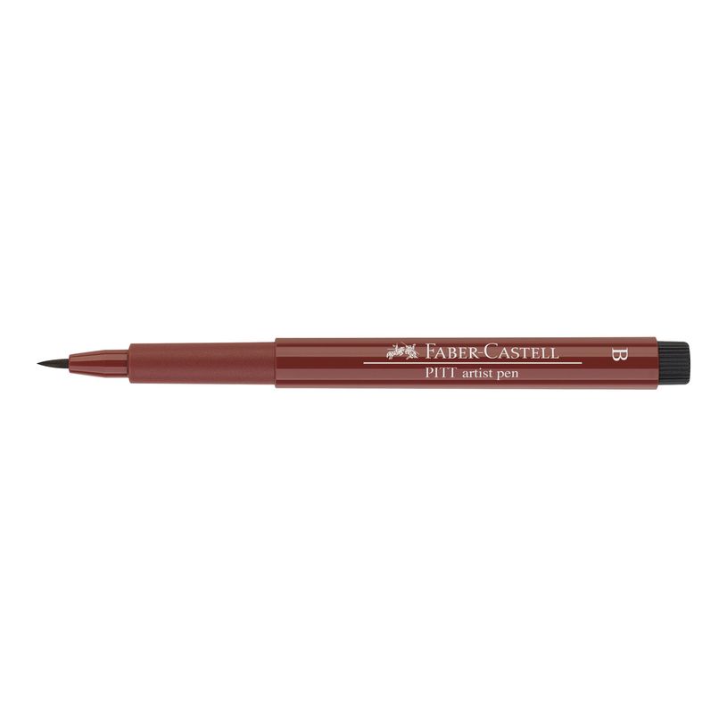 4005401674924-Faber-Castell PITT Artist Pen - Feutre pinceau à pointe souple - permanent - rouge indien -P_79403852_3-1