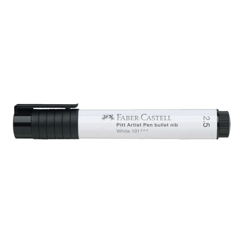 4005401676010-Faber-Castell PITT Artist Pen - Feutre pinceau à pointe souple - permanent - blanc - encre-P_79403861_3-5