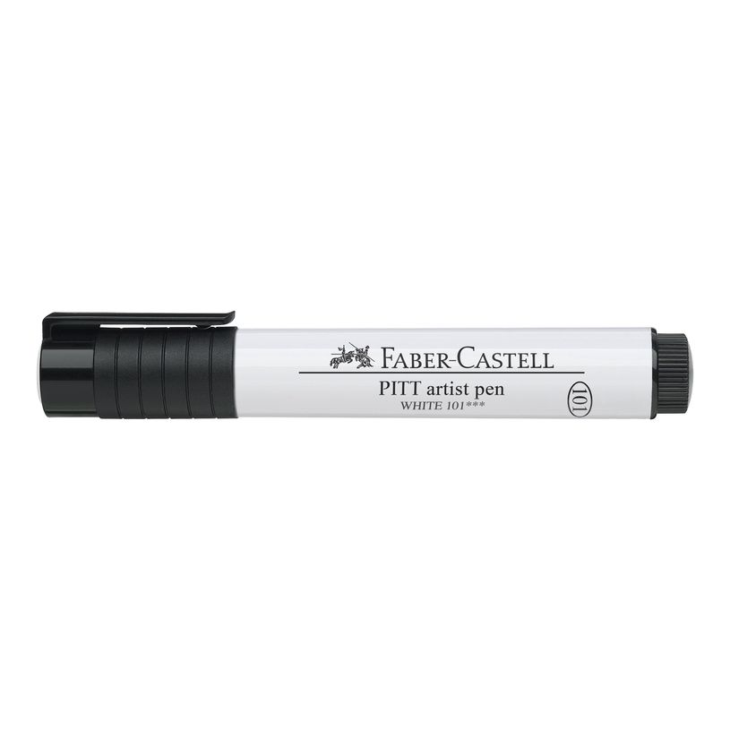 4005401676010-Faber-Castell PITT Artist Pen - Feutre pinceau à pointe souple - permanent - blanc - encre-P_79403861_6-2