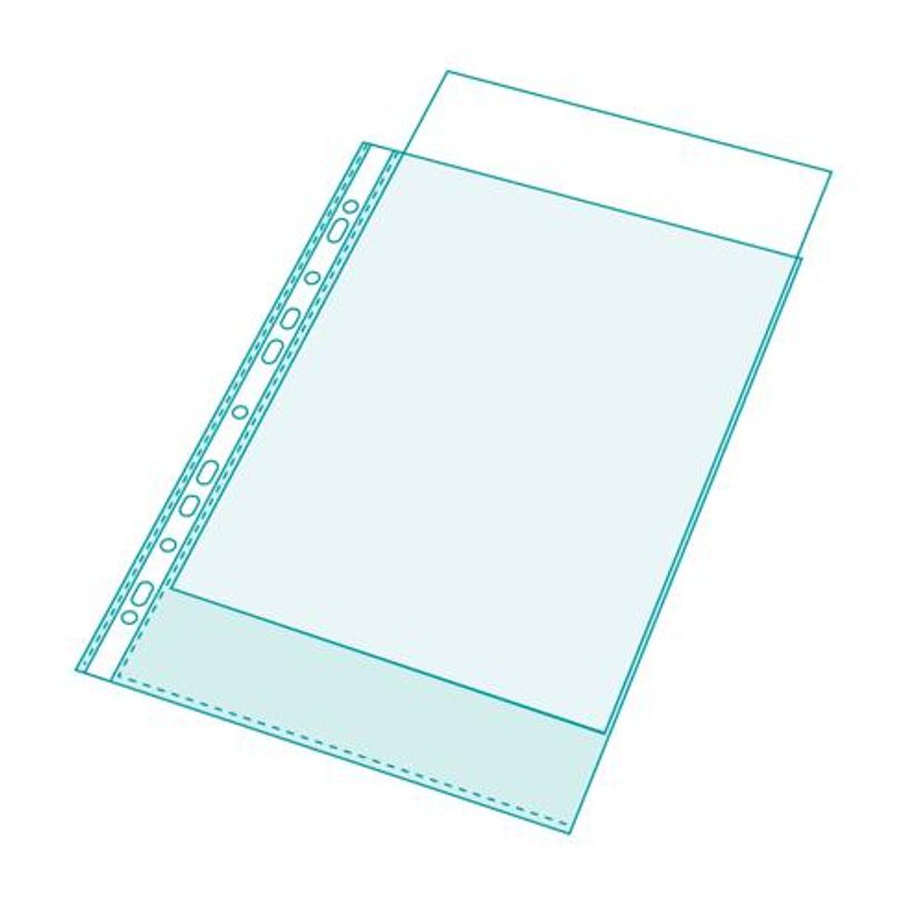3130630052005-Exacompta - 100 Pochettes perforées - A4 - PP lisses - cristal 6/100E--5