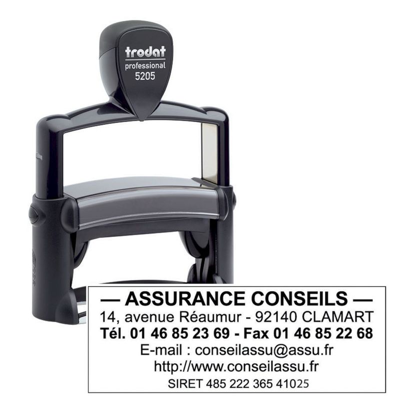 092399853381-Tampon métallique personnalisé avec 6 lignes de texte - zone d'impression 70 x 25 mm - Tro-P_79405014_4-0