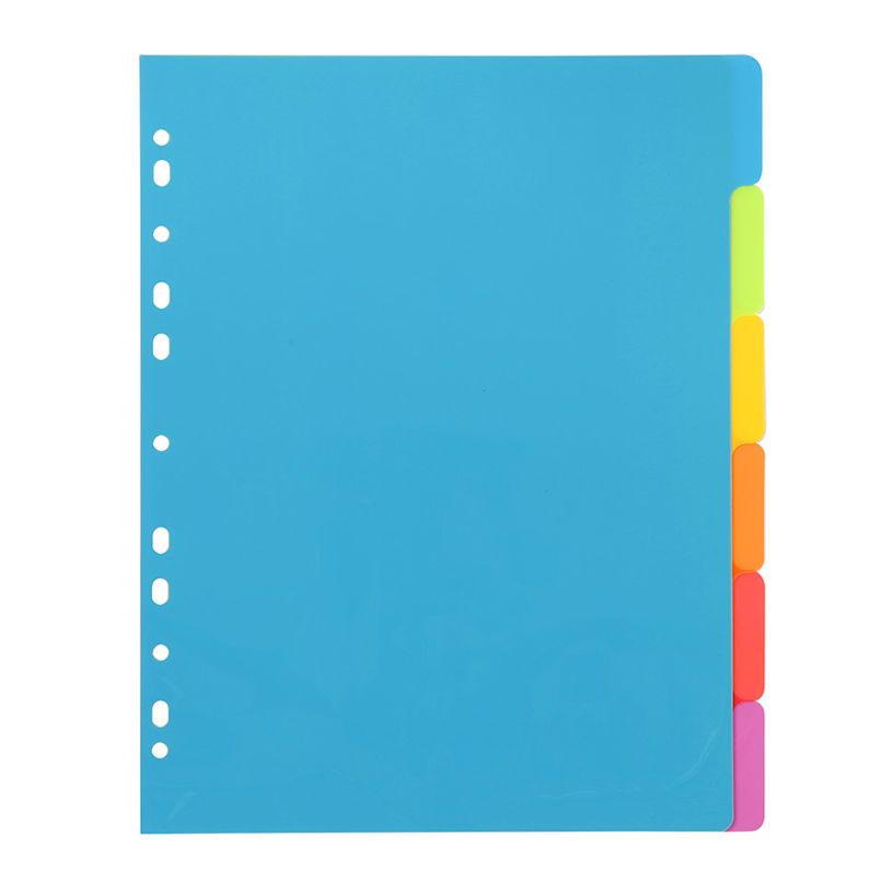 3135251537313-Viquel Happy Fluo - Intercalaire 6 positions - A4 Maxi - polypropylène coloré-P_79405034_2-1