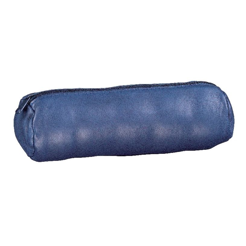3045050223266-Trousse ronde Oxford - 1 compartiment - cuir teinté bleu roi - Hamelin-P_79405319_1-0