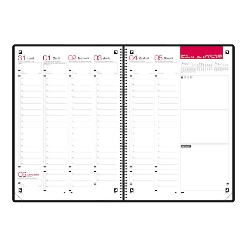 3147280049644-Agenda Oxford Office scolaire spiralé 21x29,7cm Année - Gris/Rouge-P_79405339_1-3