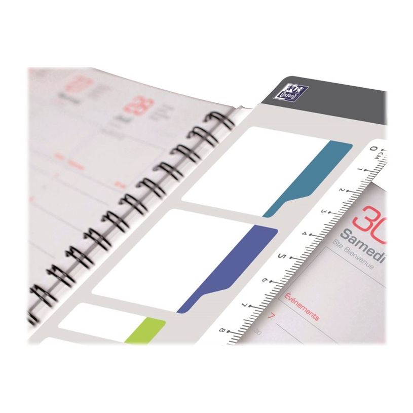 3147280049644-Agenda Oxford Office scolaire spiralé 21x29,7cm Année - Gris/Rouge-P_79405339_3-1