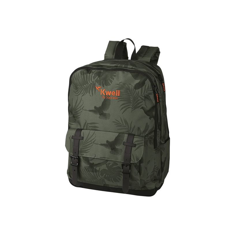 3664447028101-Kwell Sac à dos Kaki 2 compartiments Oberthur -P_79405586_1-0