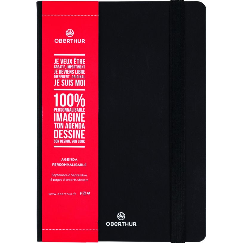 3108726158214-Agenda à élastique personnalisable - 1 jour par page - 12,5 x 17,5 cm - 3 décors au choi-P_79405599_2-1