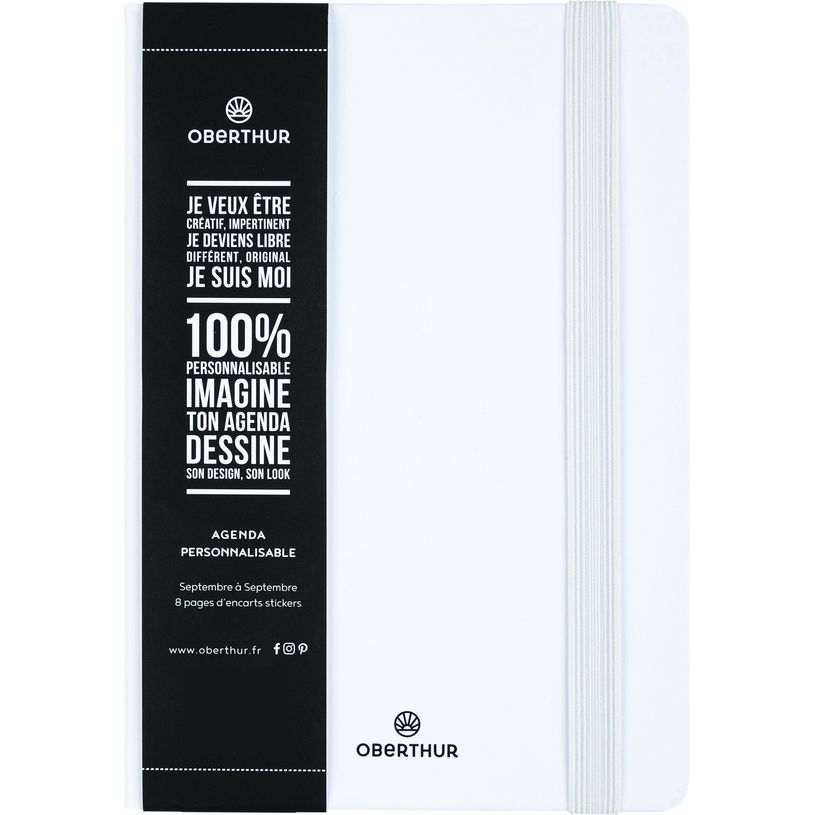 3108726158214-Agenda à élastique personnalisable - 1 jour par page - 12,5 x 17,5 cm - 3 décors au choi-P_79405599_4-3