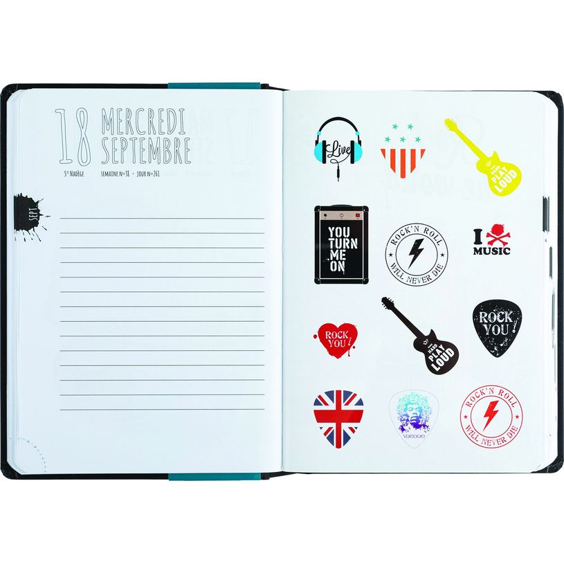 3108726158214-Agenda à élastique personnalisable - 1 jour par page - 12,5 x 17,5 cm - 3 décors au choi-P_79405599_5-4