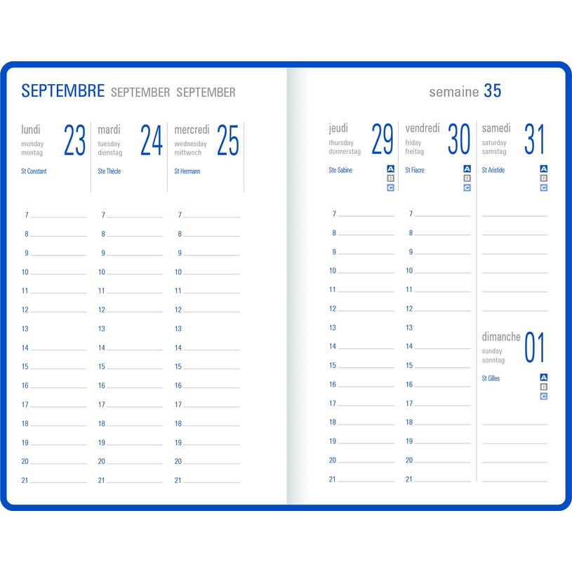 3108728156003-Agenda Dayton 15 - 1 semaine sur 2 pages - disponible dans différentes couleurs - Oberthur-P_79405612_7-6