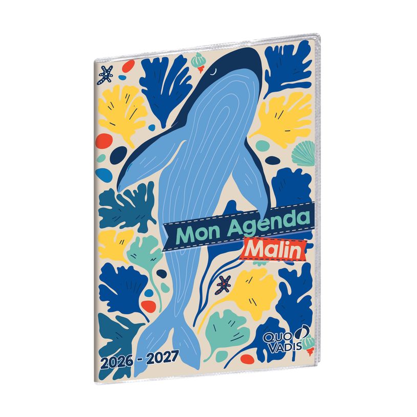3371010359226-Quo Vadis - Agenda année scolaire - 2026-2027 - Mon Agenda Malin - Français - Multicolore - 21x29,7 cm - Papier Clairefontaine blanc - Fabri--0