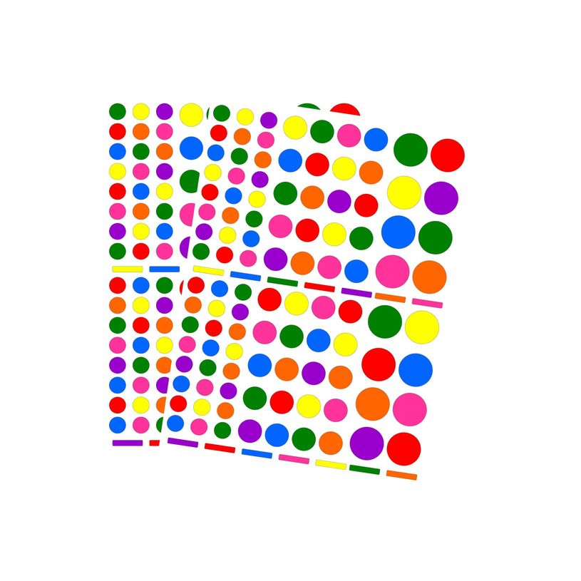 8410782129707-Apli - 6 feuilles gommettes rondes - coloris assortis-P_79405803_2-0