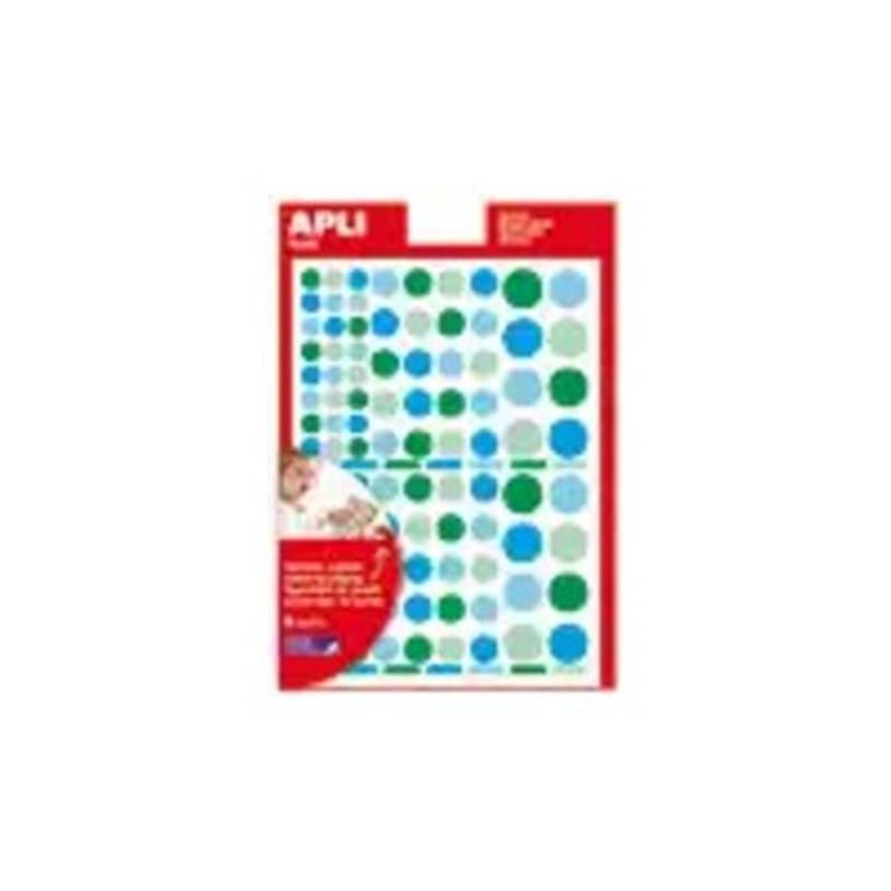 8410782135258-Apli - 6 feuilles gommettes rondes - bleu/vert-P_79405811_1-0