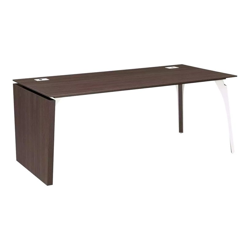 3483600647344-Bureau - XENON - Chêne - L 190 cm - pieds panneaux/métal réversible-P_79406886_1-0