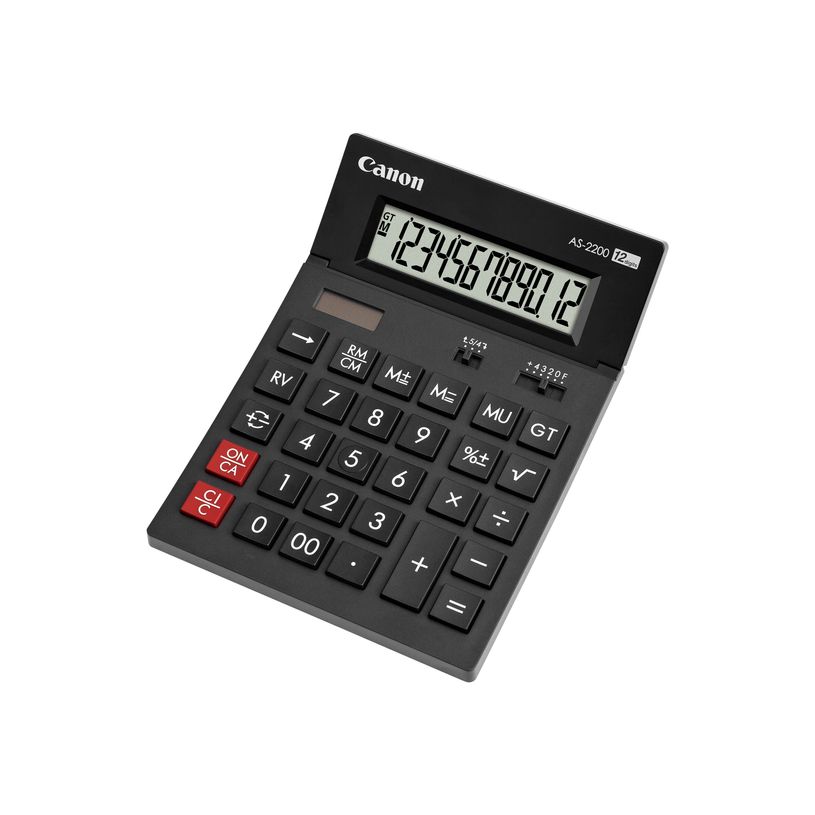 4960999673646-Calculatrice Canon AS-2200 - 12 chiffres - alimentation batterie et solaire-P_79407257_7-5