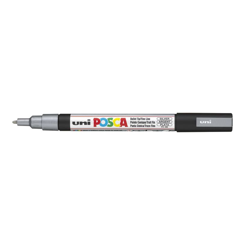 3296280033372-Uni POSCA PC-3M - Pack de 4 marqueurs - noir, argent, blanc, or-P_79407585_1-1