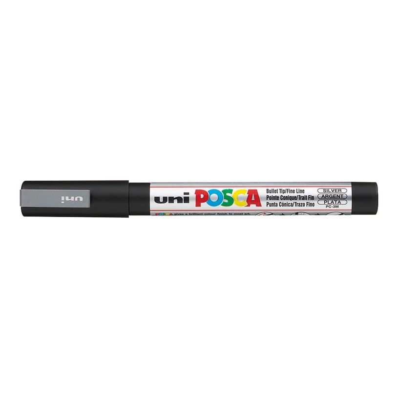 3296280033372-Uni POSCA PC-3M - Pack de 4 marqueurs - noir, argent, blanc, or-P_79407585_4-4