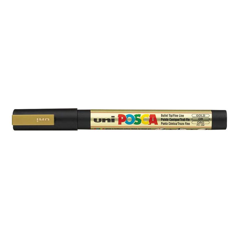 3296280033372-Uni POSCA PC-3M - Pack de 4 marqueurs - noir, argent, blanc, or-P_79407585_5-5