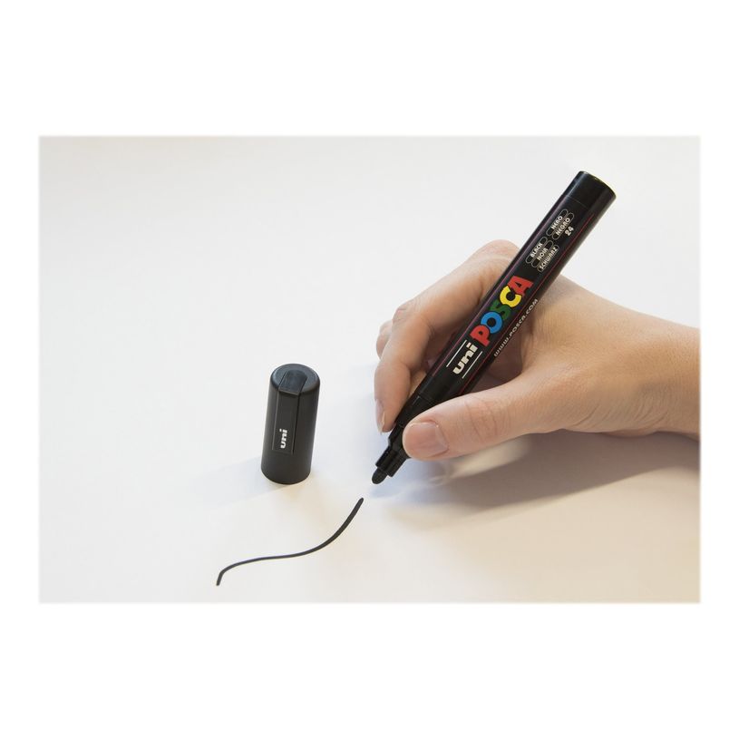 3296280033426-POSCA PC-5M - Pack de 4 marqueurs - noir, argent, blanc, or-P_79407590_13-4