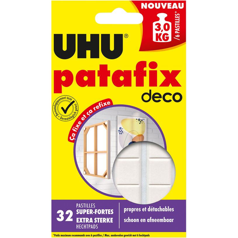 4026700381504-UHU Patafix deco - 32 pastilles adhésives - blanc - non permanent-P_79407600_2-0