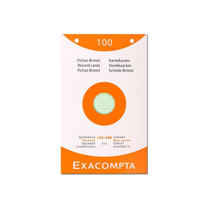 3130630136538-Exacompta - Pack de 100 Fiches Bristol - 12,5 x 20 cm - petits carreaux - perforées - coul-P_79407634_1-1