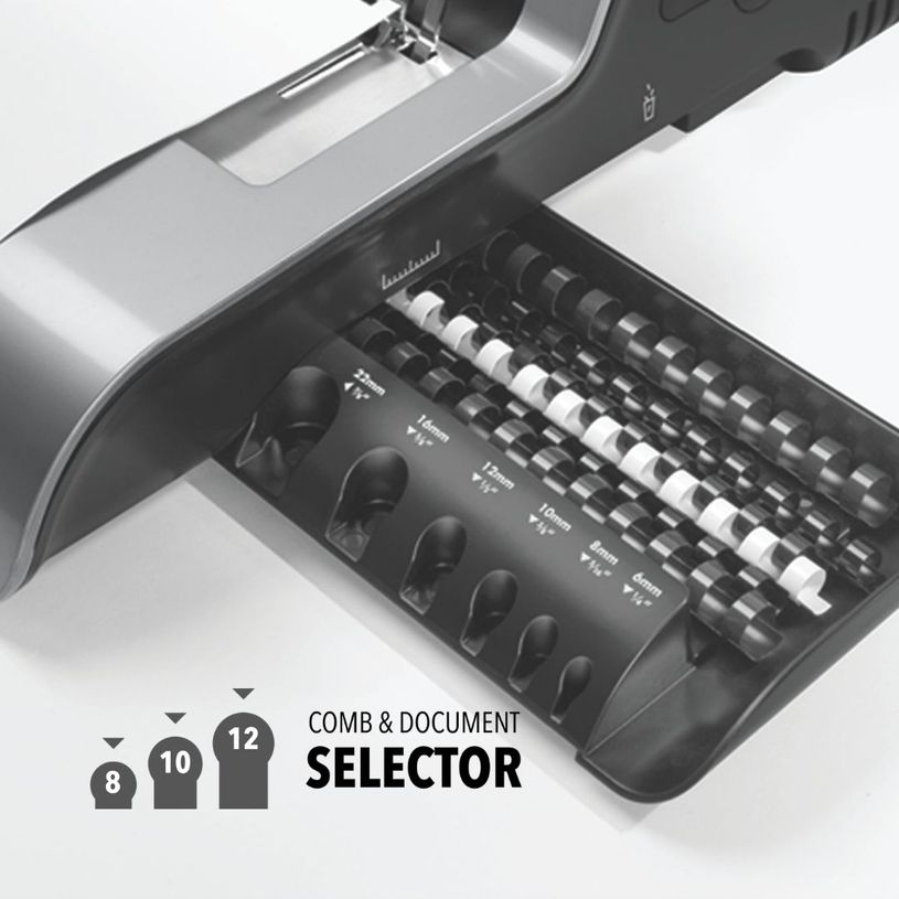 043859651252-Fellowes Quasar +500 - machine à relier / relieuse perforeuse manuelle - perfore 25 feuilles - relie 50--3