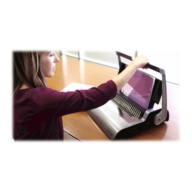 043859651252-Fellowes Quasar+ 500 - Máquina encuadernadora - peine - diámetro máximo: 50 mm - perforación: 22 hoj-P_79407860_1-8