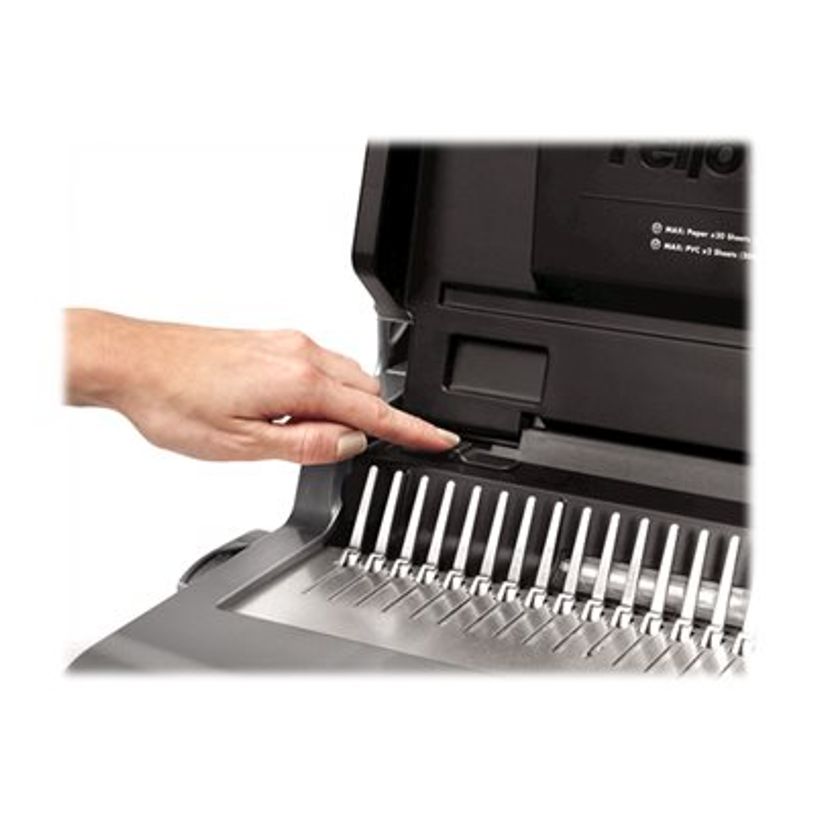 043859651252-Fellowes Quasar+ 500 - Máquina encuadernadora - peine - diámetro máximo: 50 mm - perforación: 22 hoj-P_79407860_3-9