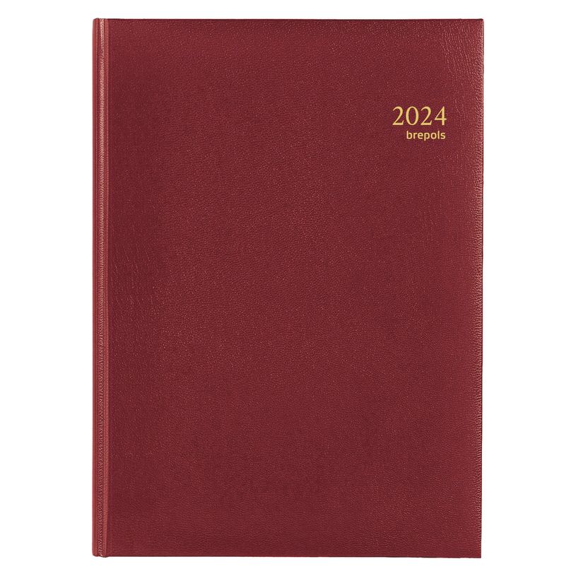5412303004947-Agenda Lima Omega - 1 semaine sur 2 pages - 21 x 29 cm - bordeaux - Brepols-P_79407873_1-0