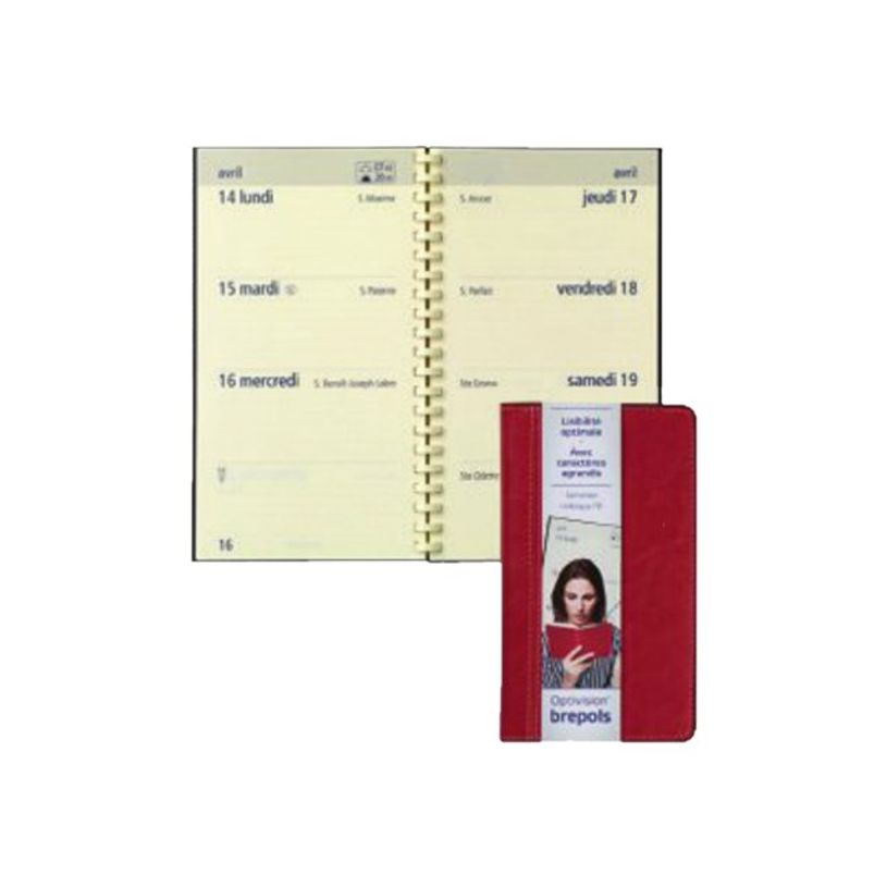 5412303136792-Agenda de poche spiralé Palermo Optivision - 1 semaine sur 2 pages - 9 x 16 cm - noir - Br-P_79407882_2-2