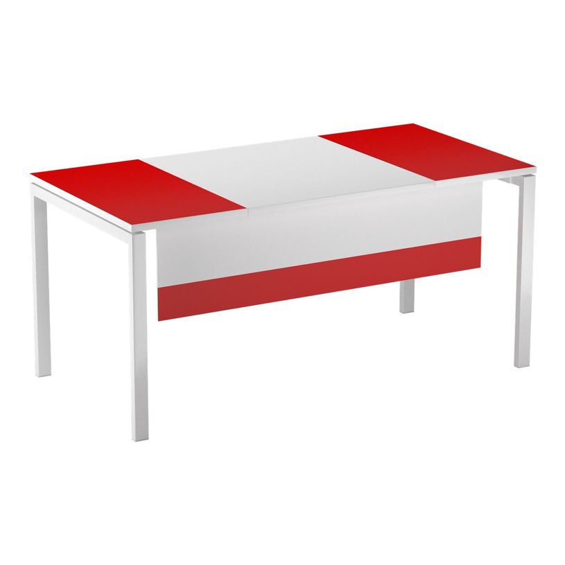 3660141251470-Voile de fond pour bureau EASYDESK L140cm - Blanc/rouge-P_79407966_1-0